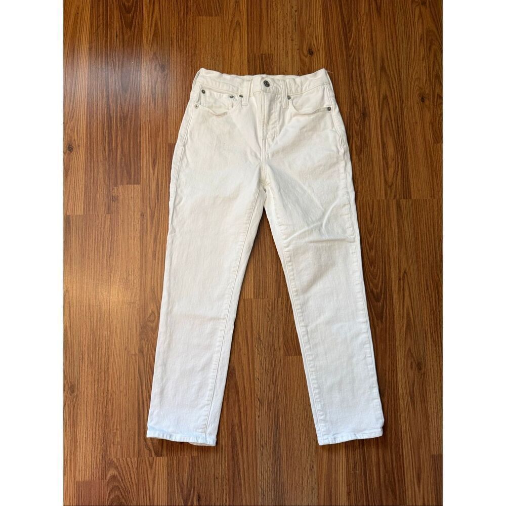 Madewell Women's The Perfect Vintage Crop Jeans White Denim Light Wash Size 24P